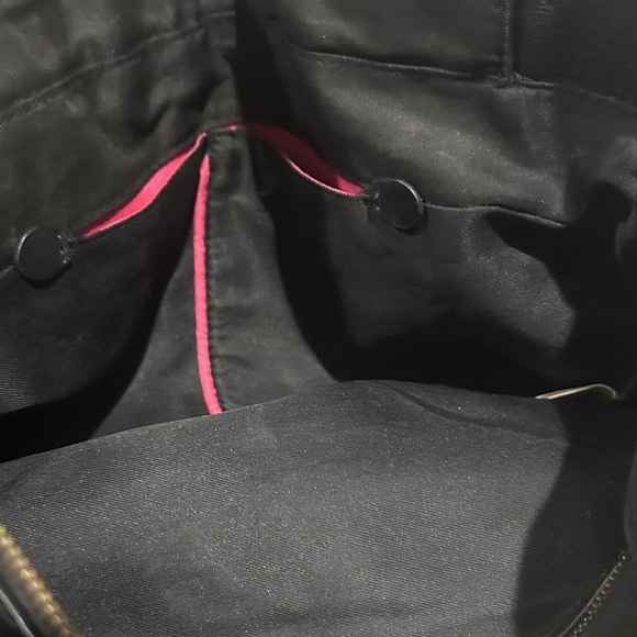 The Sak Collective Black Leather Shoulder Bag with Tassel LOTS Pockets EUC - Picture 11 of 12